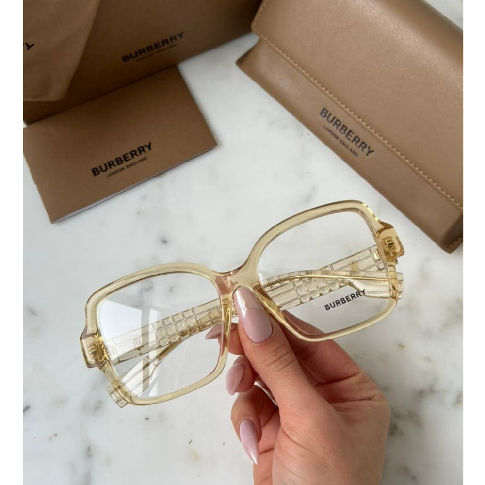 NEW Burberry BE2374 Clear Oversized Frames Eyeglasses